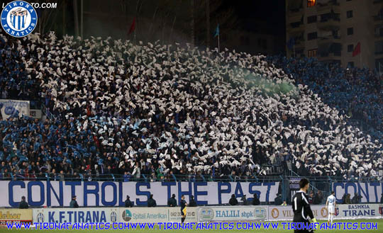 Fanatics of Football on X: KF Tirana at KF Egnatia #ultras