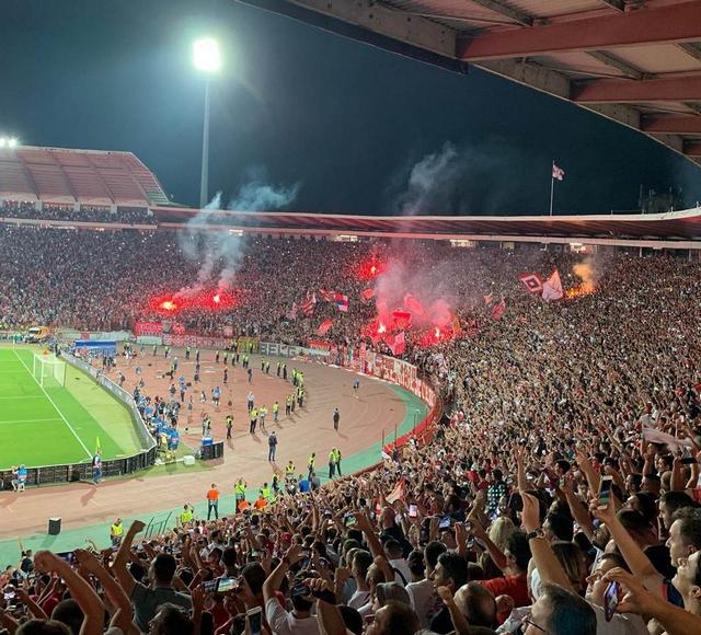 6th November 2019; Vozdovac Stadium, Belgrade, Serbia; UEFA Under 19 UEFA  Youth league football, FK Crvena Zvezda under 19s versus Tottenham Hotspur  under 19s; Harvey White of Tottenham Hotspurs FC breaks with