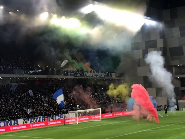 Fanatics of Football on X: KF Tirana at KF Laci #ultras #albania