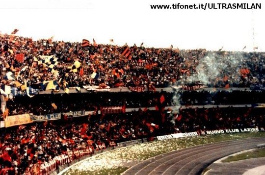 Old school ultras photos from AC Milan