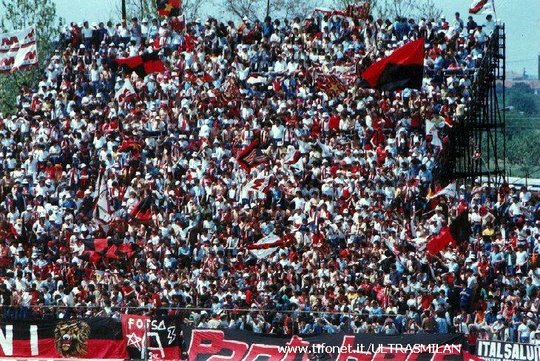 Old school ultras photos from AC Milan